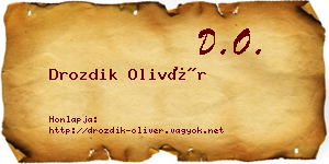 Drozdik Olivér névjegykártya
